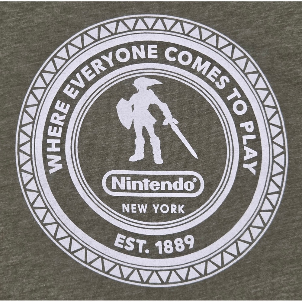 Nintendo New York Link Legend of Zelda Olive Green Graphic T-Shirt XL - Picture 2 of 7